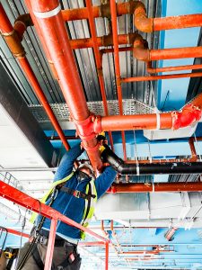 Installation of rainwater drainage pipe