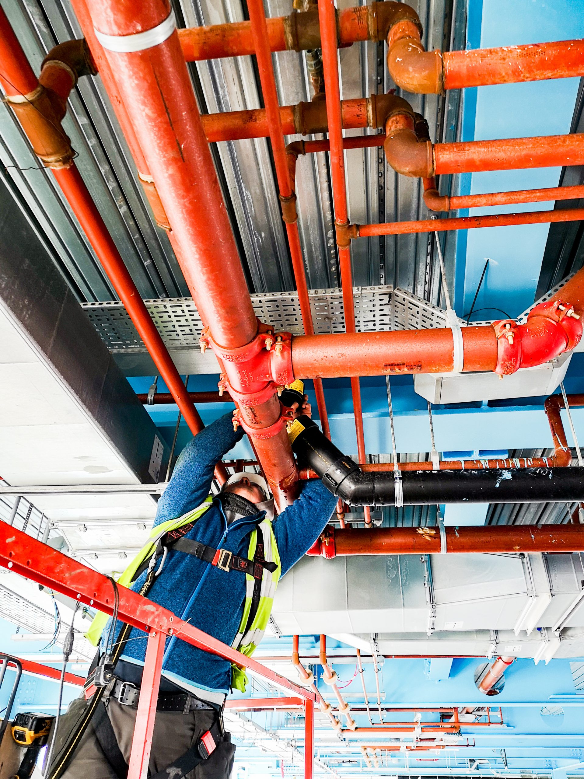 Installation of rainwater drainage pipe